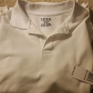 White Izod L/S shirt